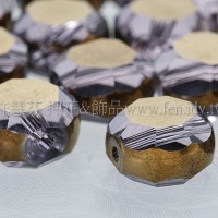 七彩光面車輪珠-淡紫-10*6mm-10個