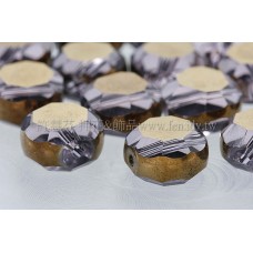 七彩光面車輪珠-淡紫-10*6mm-10個