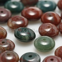 印度雞血石-扁圓形-6*3mm-10個