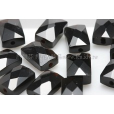 黑瑪瑙方形9*6mm-2個