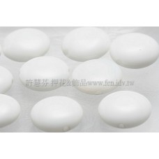 白玉石扁圓形12 mm-5個